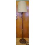 Timber pedestal standard lamp 191cm high