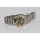 Lady's two tone watch marked "Omega"