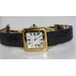 Large unisex watch marked "Cartier"