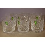 Six Waterford crystal 'Alana' glasses