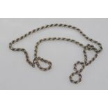 Silver rope link necklace size: 53cm length