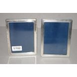 Two modern sterling silver picture frames hallmarked to edge, 15cm high
