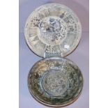 Two various Sukhothai 16th century pottrey bowls 22cm and 25cm across