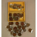Quantity of Australian pre-decimal coins to include silver pence, half and one pennies