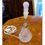 Waterford Crystal electric lamp base H34cm approx