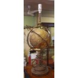 Globe form electric lamp 75cm high approx