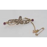 Victorian 18ct gold and diamond brooch circa 1890, weight: approx 6.23 grams