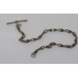 Fob chain with t-bar marked sterling size: approx 30cm length