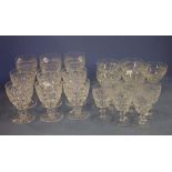 Twenty assorted good cut crystal glasses to include 6 Stuart crystal wine glasses, and fourteen