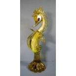 Large Murano glass sea horse figure 36cm high approx.