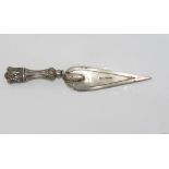 Silver trowel shaped bookmark stamped C&N SILVER