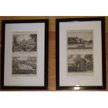 Two George III Banke's Geographic engravings dated 1792, 49cm x 34cm (frames)