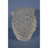 Lalique fish vase etched 'Lalique France' to base, 13cm high approx., one fish chipped.