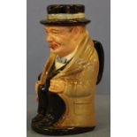 Royal Doulton Winston Churchill character jug signed by Michael Doulton to base, H13.5cm approx