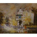 Wilmot Williams, Terrace house Glebe oil on board, signed lower right, 24cm x29cm approx.