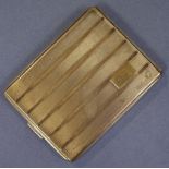 Art Deco German silver card case stamped 800, 118grams approx