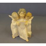 Lladro figurine "Three angels singing" ref. no. 4542, 18 cm high