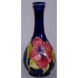 Large Moorcroft "Hibiscus" vase signed and stamp to base, H31.5cm approx