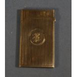 Edwardian HM sterling silver card case Birmingham 1901, makers George Unite. Monogrammed. H8cms