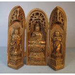 Decorative Tibetan triptych 23cm high