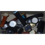 Various gentleman's watches including Pulsar and Seiko