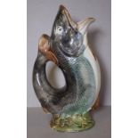 Large Majolica fish vase 25cm high