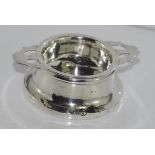 Hallmarked silver tea strainer and stand hallmarked Birmingham 1928