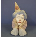 Lladro figurine "Clown Head" ref. no. 5129, 32 cm high