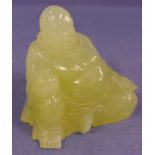 Chinese carved green stone Buddha figurine H7.5cm approx