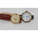 Vintage Unicorn amphibian wristwatch together with another vintage watch