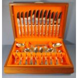 Canteen of English silver plated cutlery setting for 6 & 2 serving spoons