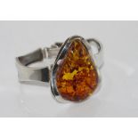 Silver (925) and amber bracelet