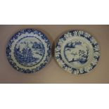 Two early 19th century Chinese blue & white plates 23cm diameter approx