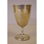 Antique Eastern silver goblet