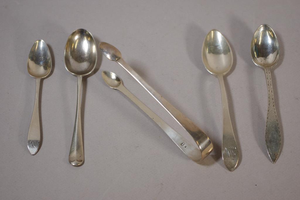 George III sterling silver sugar tongs