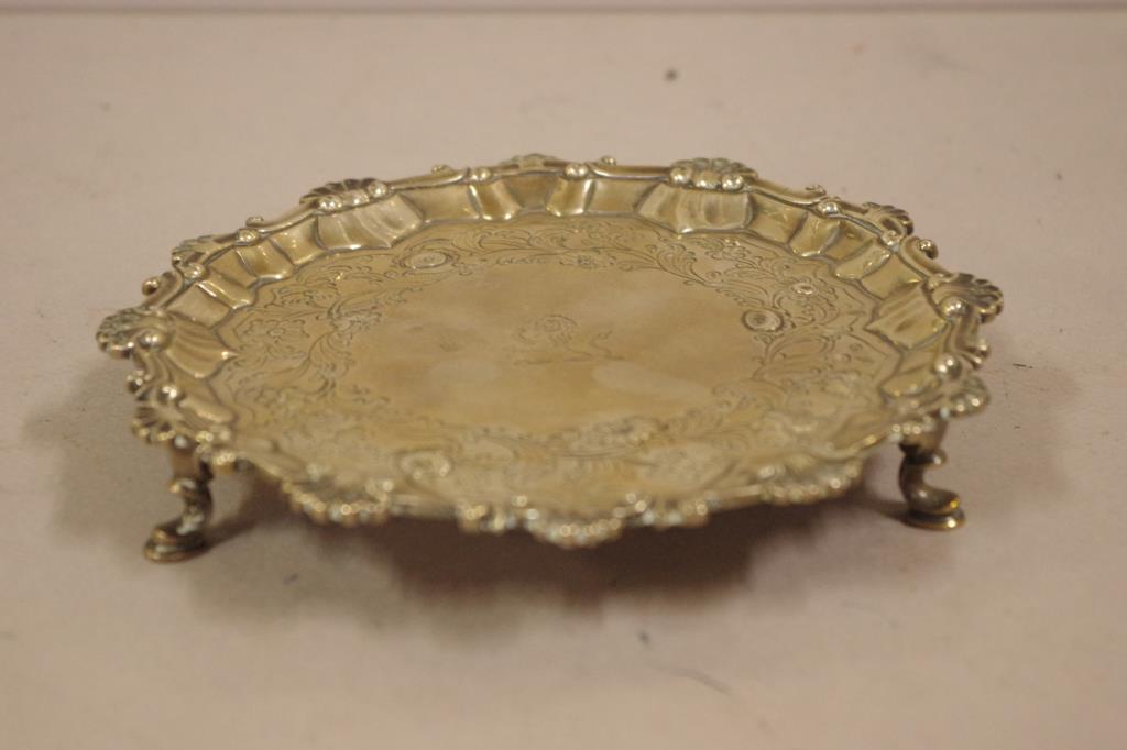 Early George III sterling silver waiter salver