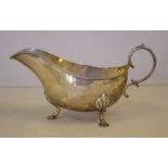 Victorian sterling silver gravy boat