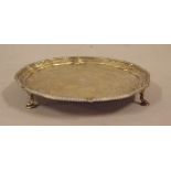 Early Victorian sterling silver waiter / salver