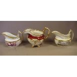 Three Spode creamer jugs