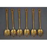 Set of 6 vintage Mexican silver coffee spoons