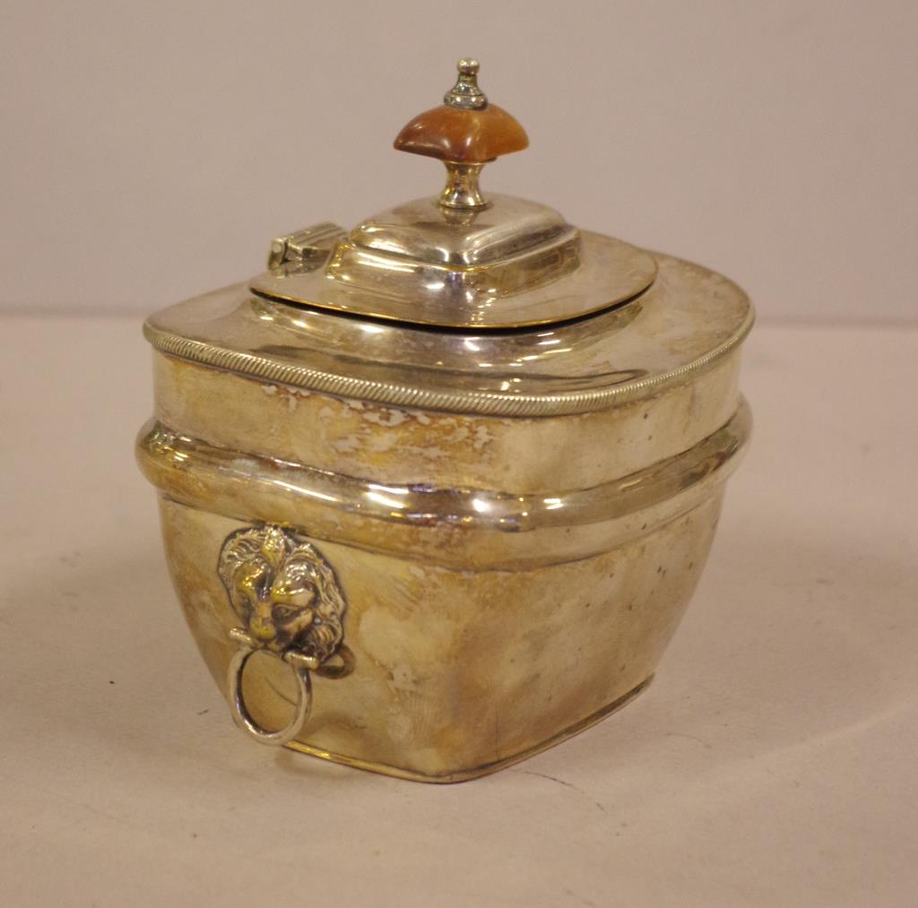 Georgian style silver plated tea caddy - Image 2 of 3
