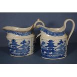 Two early 19th century Miles Masons creamers