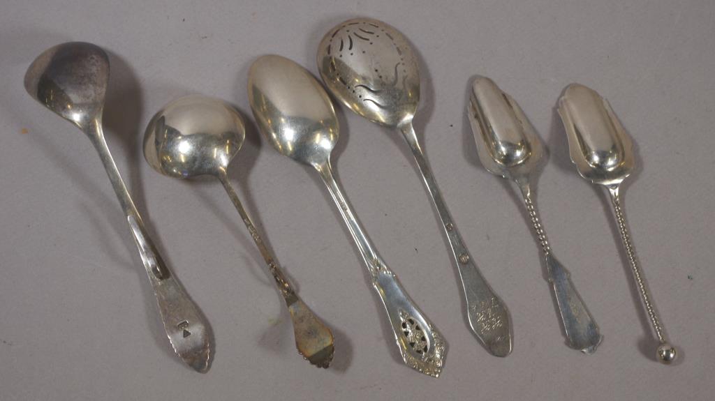 Six various silver serving spoons - Image 3 of 3