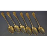 Six Austro Hungarian silver tablespoons