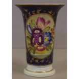 Hand painted Derby spill vase