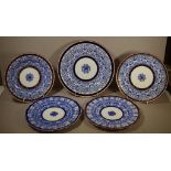 Five various Victorian Royal Worcester plates