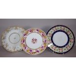 Three various C19th saucer dishes