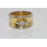 18ct yellow and white gold diamond ring