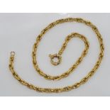 Modern 18ct yellow gold necklace