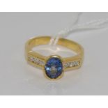 18ct gold, sapphire & diamond ring